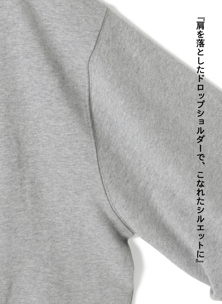 タックスリーブフーディー / TUCKED SLEEVE SLIT HOODIE 詳細画像 Gray 4