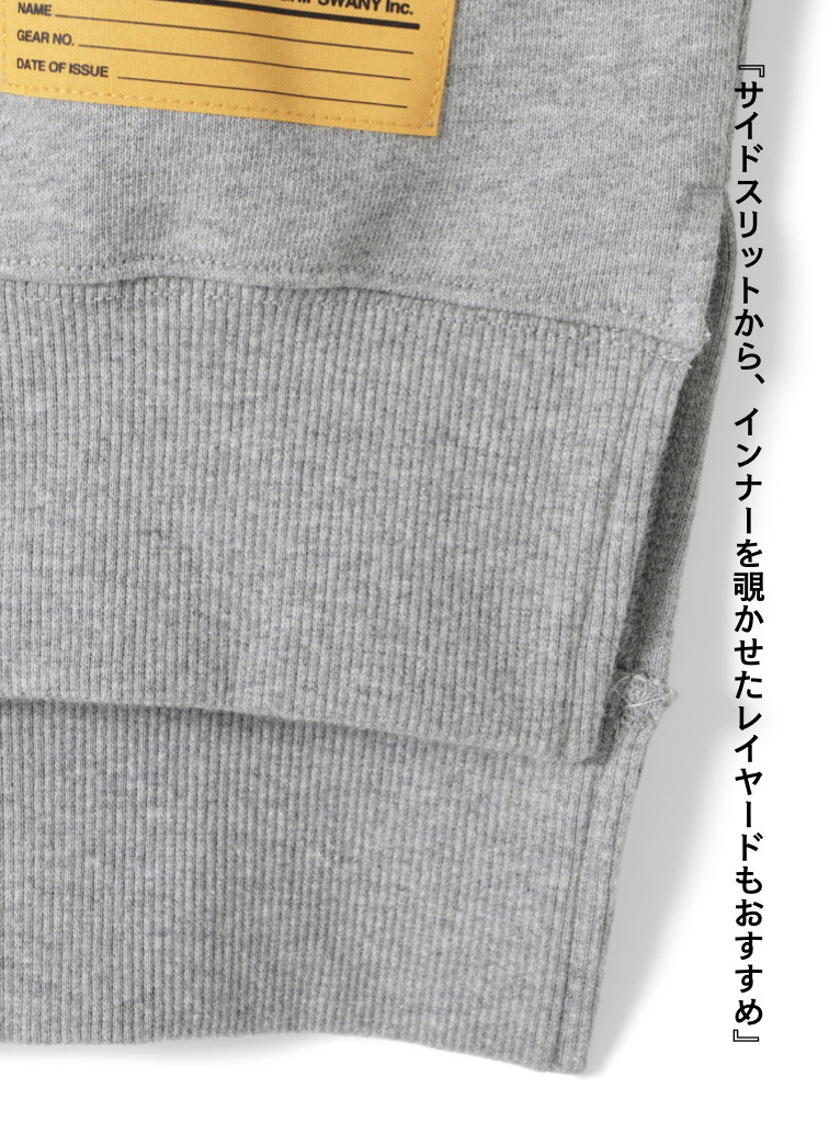 タックスリーブフーディー / TUCKED SLEEVE SLIT HOODIE 詳細画像 Gray 5