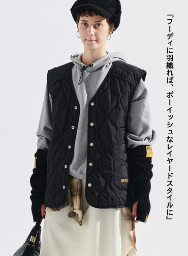 キルティングベスト / QUILTING VEST 詳細画像 Black 3