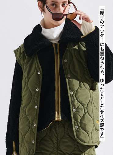キルティングベスト / QUILTING VEST 詳細画像 Olive 2