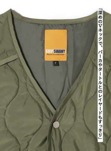 キルティングベスト / QUILTING VEST 詳細画像 Olive 6