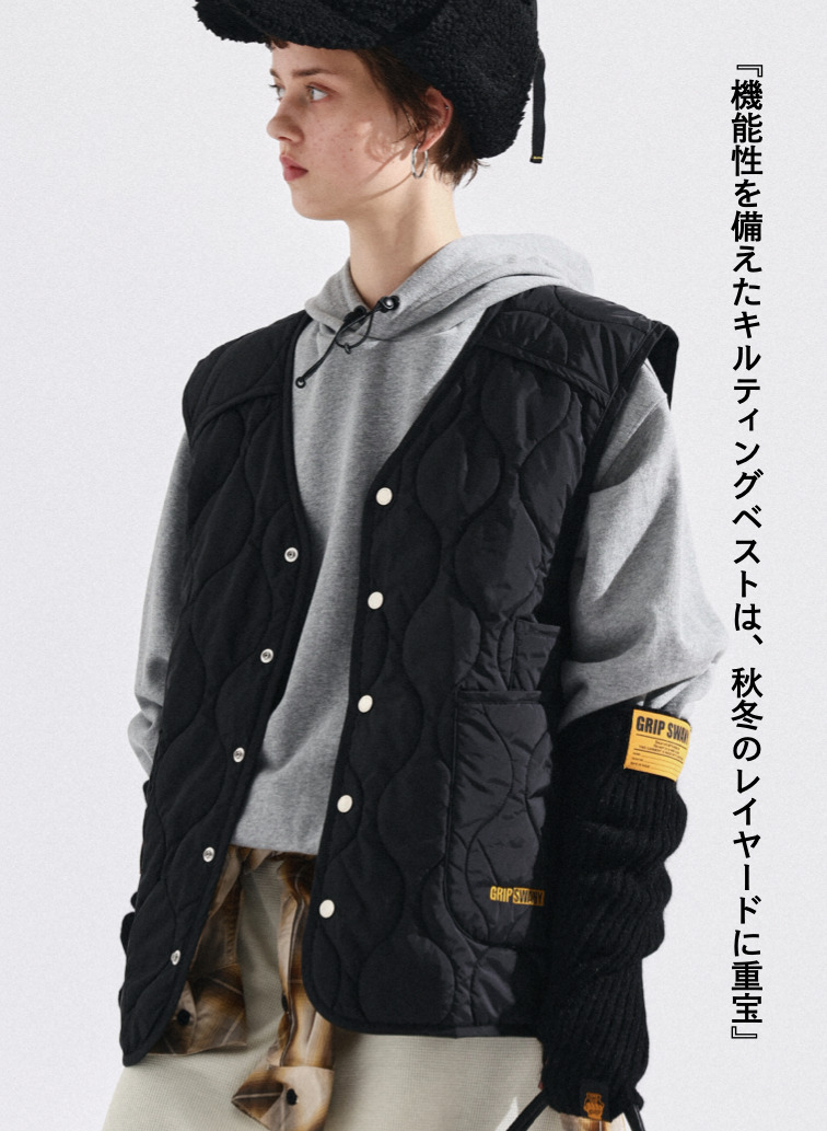 キルティングベスト / QUILTING VEST 詳細画像 Black 1
