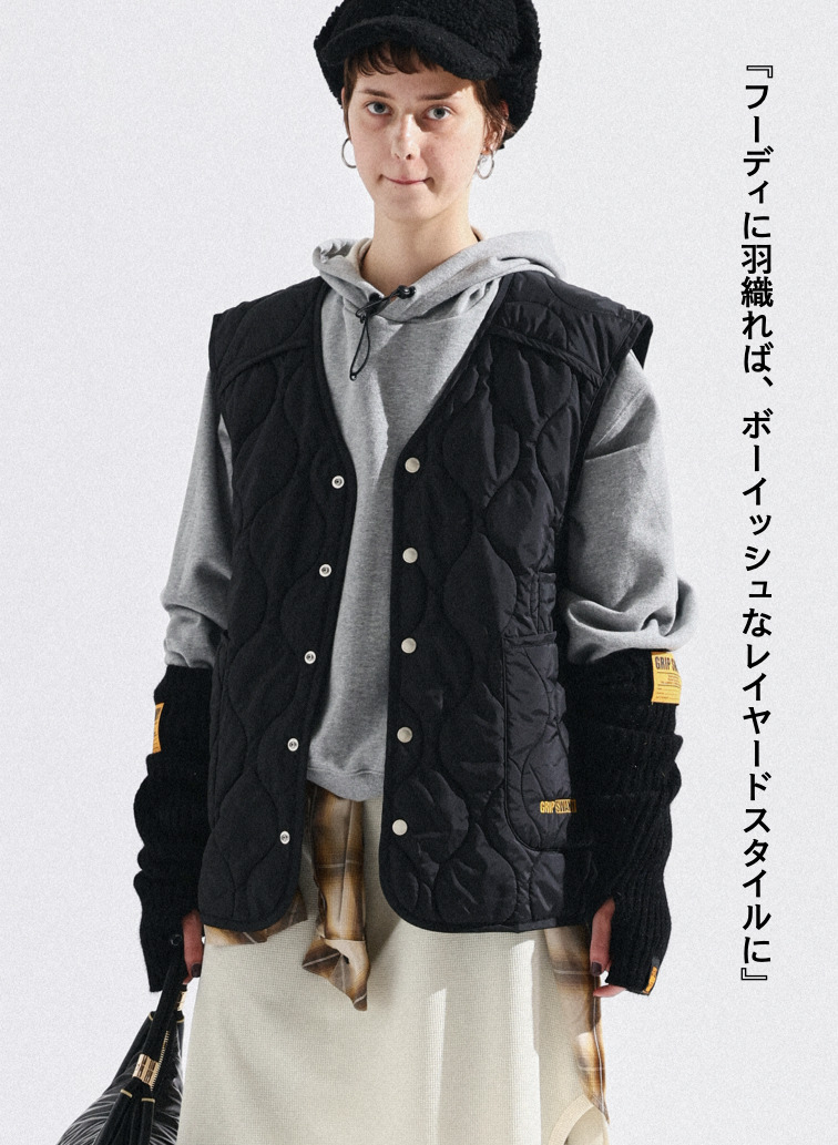 キルティングベスト / QUILTING VEST 詳細画像 Black 3