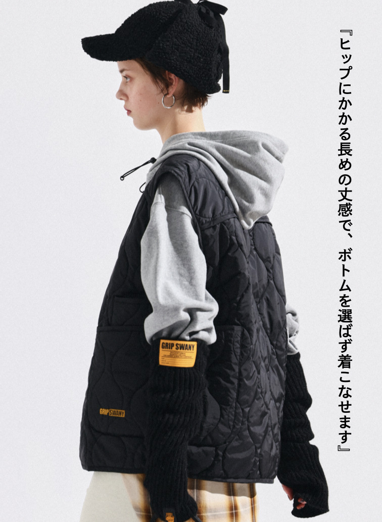 キルティングベスト / QUILTING VEST 詳細画像 Black 4