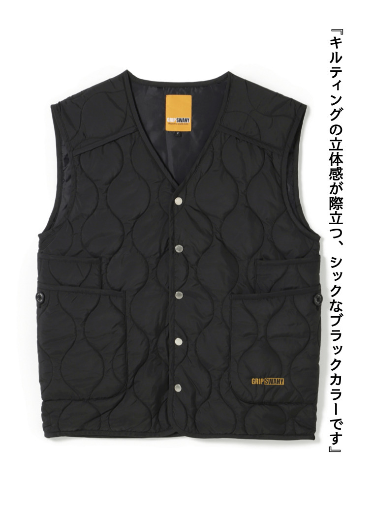キルティングベスト / QUILTING VEST 詳細画像 Black 5