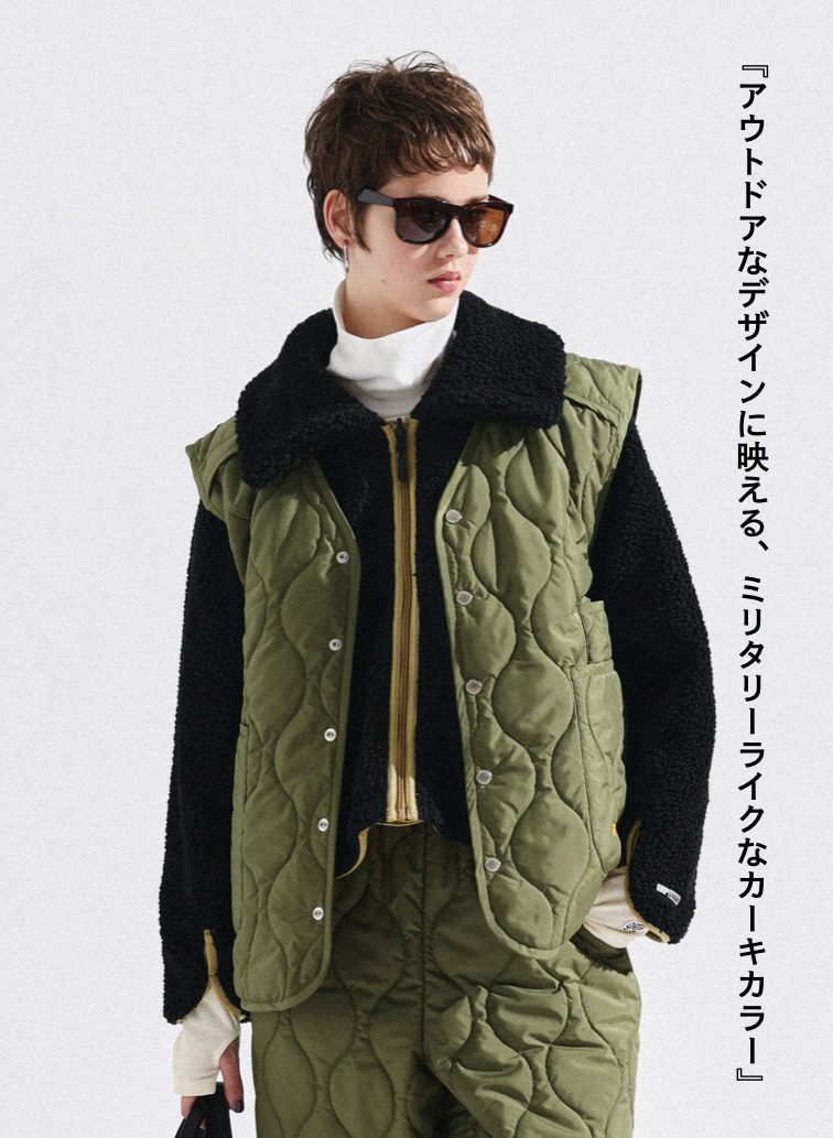 キルティングベスト / QUILTING VEST 詳細画像 Olive 1