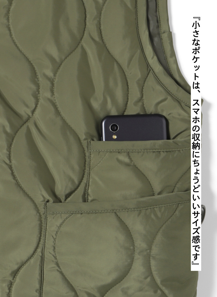 キルティングベスト / QUILTING VEST 詳細画像 Olive 10