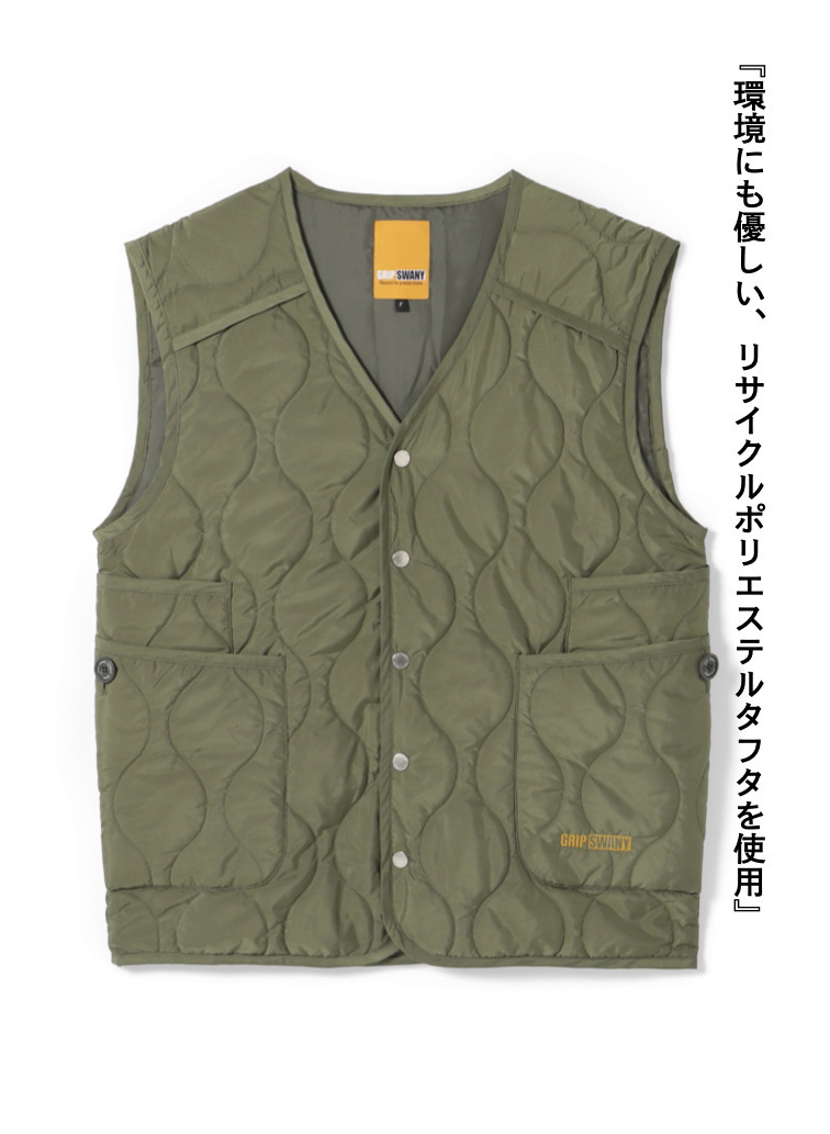 キルティングベスト / QUILTING VEST 詳細画像 Olive 4