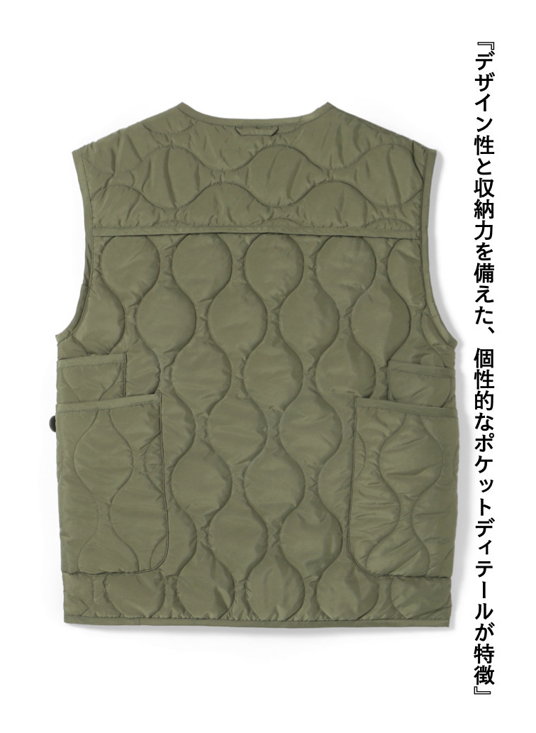 キルティングベスト / QUILTING VEST 詳細画像 Olive 5