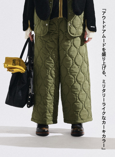キルティングパンツ / QUILTING PANTS 詳細画像 Olive 1