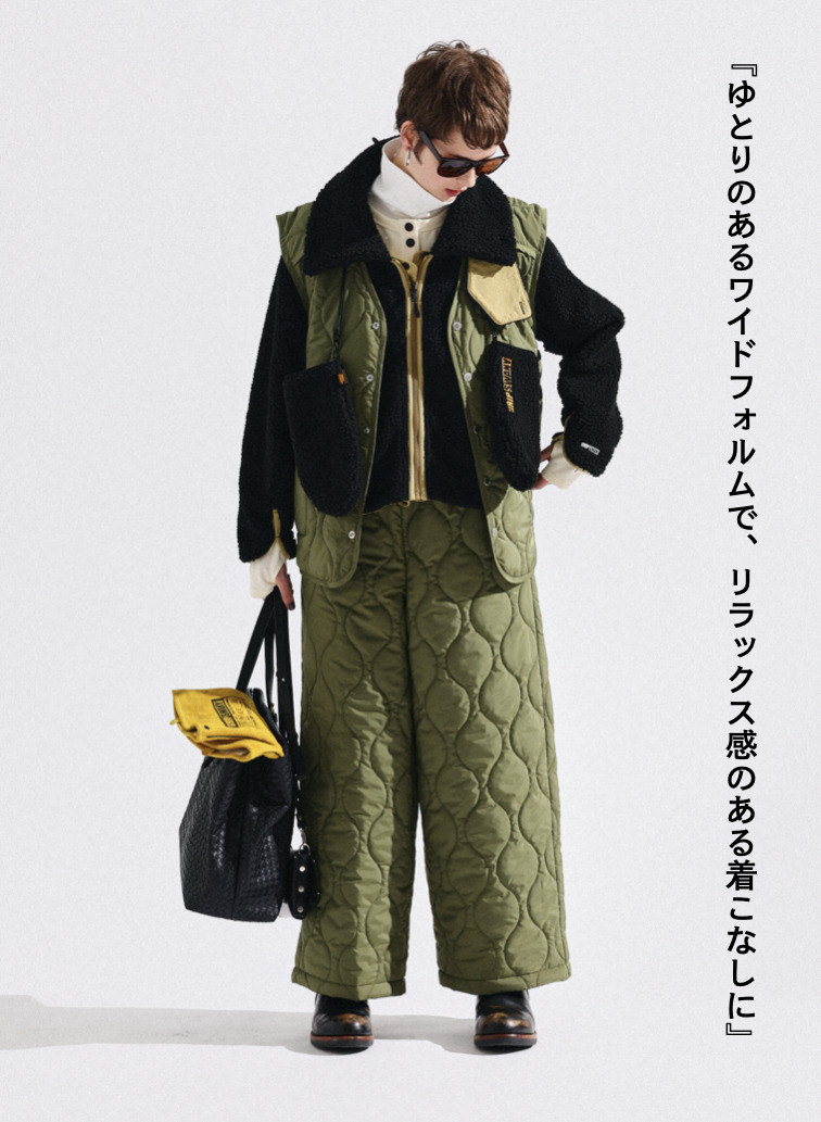キルティングパンツ / QUILTING PANTS 詳細画像 Olive 2