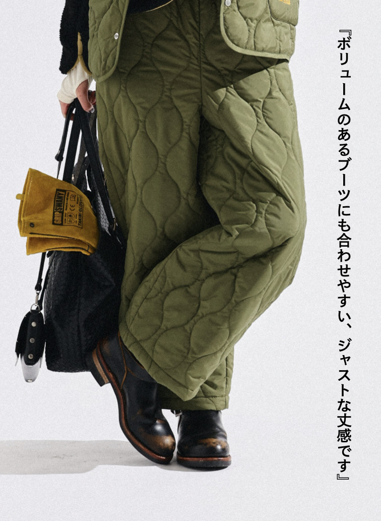 キルティングパンツ / QUILTING PANTS 詳細画像 Olive 5