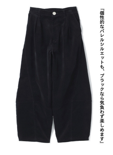 コーデュロイバレルパンツ / CORDUROY BARREL PANTS 詳細画像 Black 1
