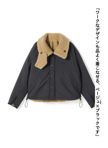 リバーシブルフリースジャケット / REVERSIBLE FLEECE JACKET 詳細画像 Black 7