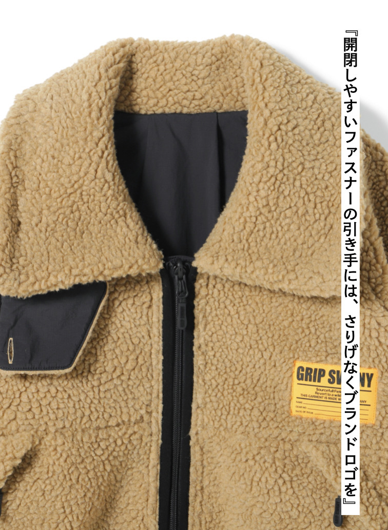 リバーシブルフリースジャケット / REVERSIBLE FLEECE JACKET 詳細画像 Beige 3
