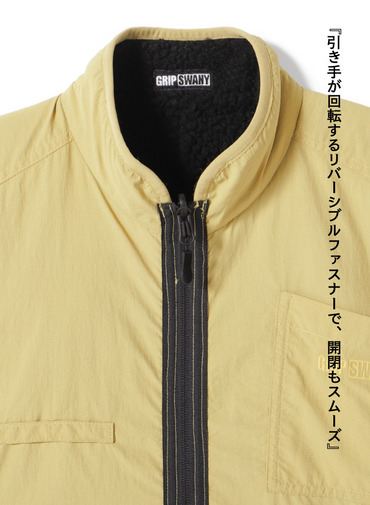 リバーシブルフリースベスト / REVERSIBLE FLEECE VEST 詳細画像 Black 13