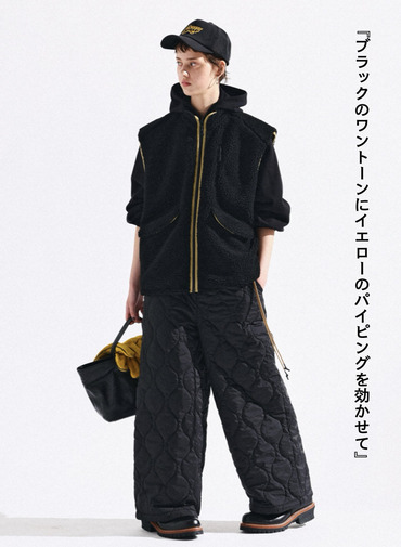 リバーシブルフリースベスト / REVERSIBLE FLEECE VEST 詳細画像 Black 2