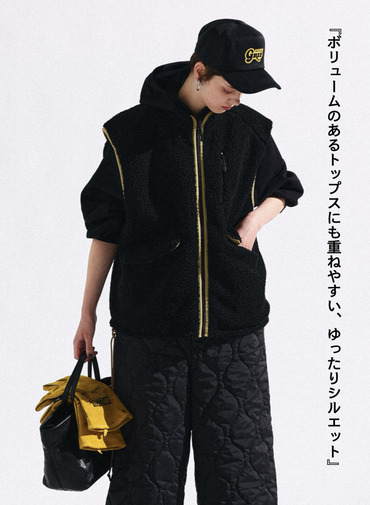 リバーシブルフリースベスト / REVERSIBLE FLEECE VEST 詳細画像 Black 4