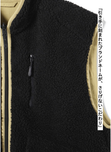 リバーシブルフリースベスト / REVERSIBLE FLEECE VEST 詳細画像 Black 7