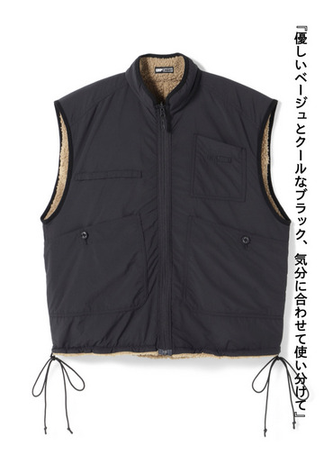 リバーシブルフリースベスト / REVERSIBLE FLEECE VEST 詳細画像 Beige 5