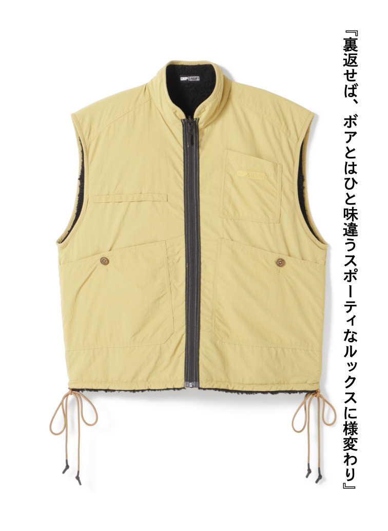 リバーシブルフリースベスト / REVERSIBLE FLEECE VEST 詳細画像 Black 11