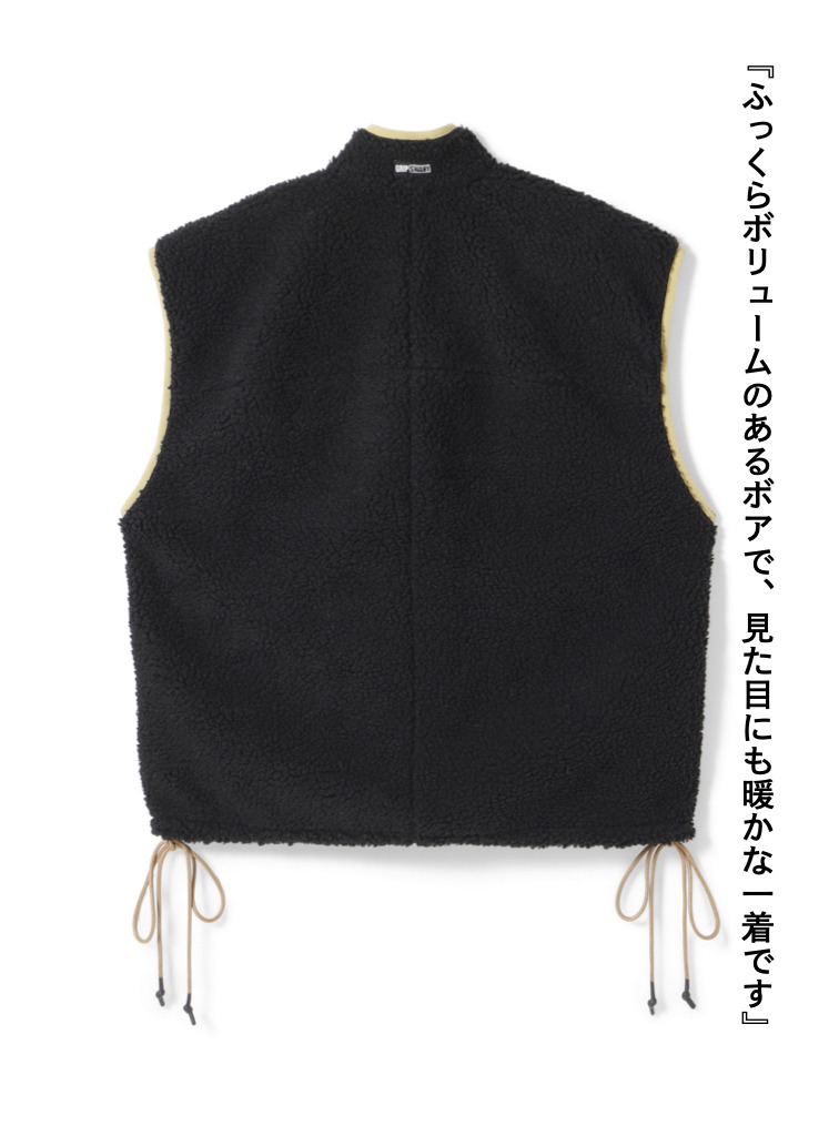 リバーシブルフリースベスト / REVERSIBLE FLEECE VEST 詳細画像 Black 6