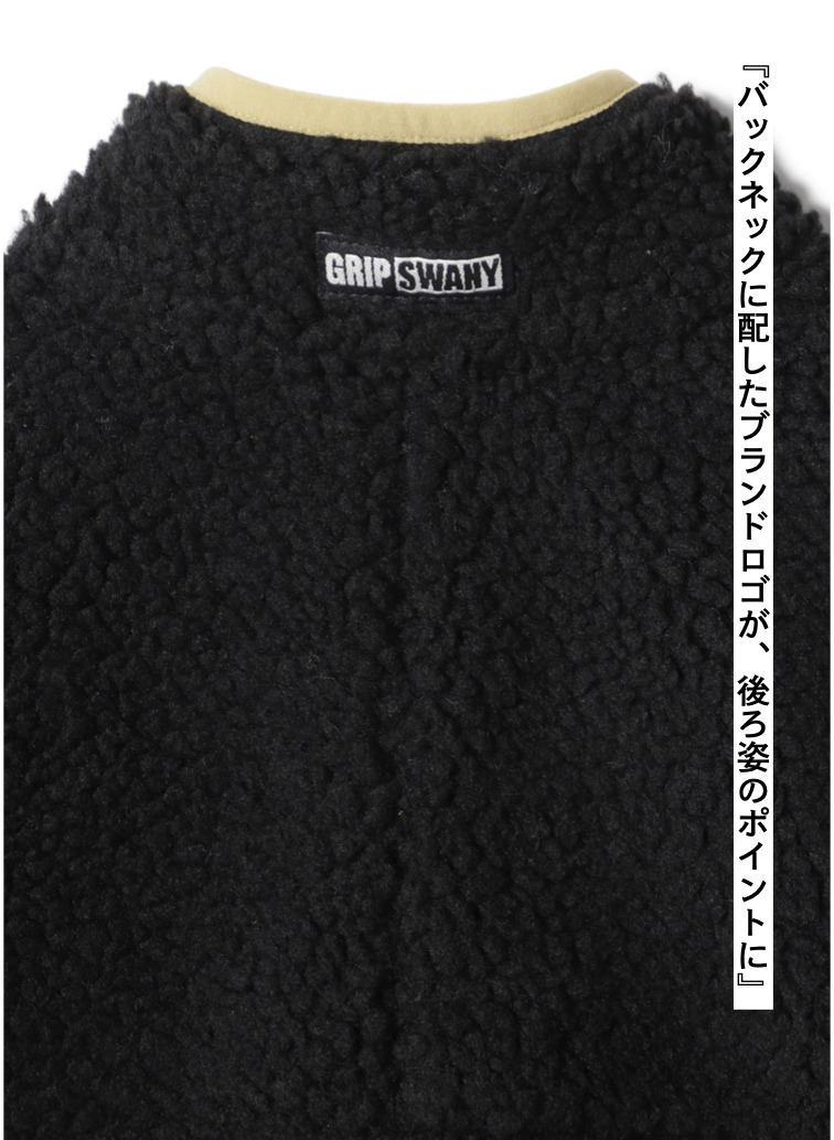 リバーシブルフリースベスト / REVERSIBLE FLEECE VEST 詳細画像 Black 9