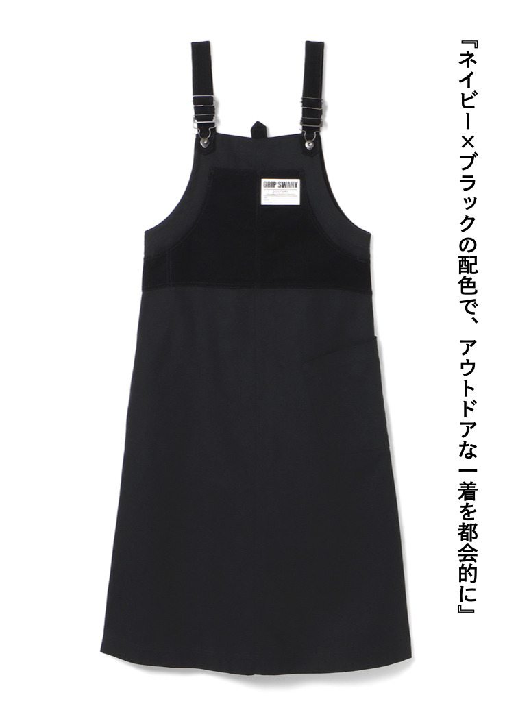 ダックベルベットオーバーオール / DUCK VELVET OVERALL 詳細画像 Black 1