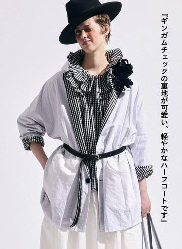ボックスハーフコート 詳細画像 White 1