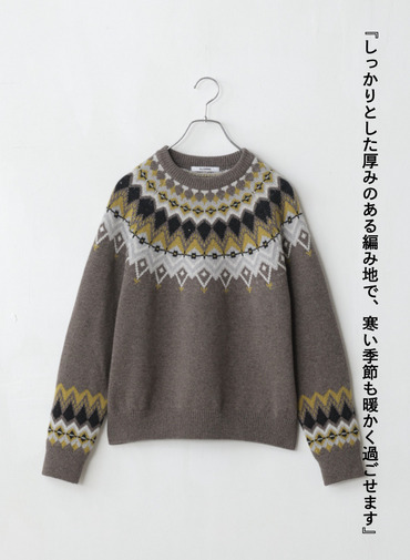 ノルディック柄クルーネック 詳細画像 Multi 6