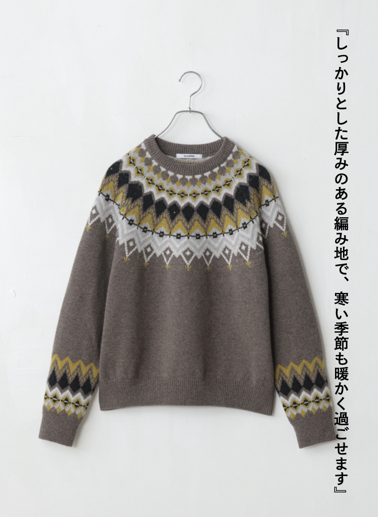 ノルディック柄クルーネック 詳細画像 Multi 6