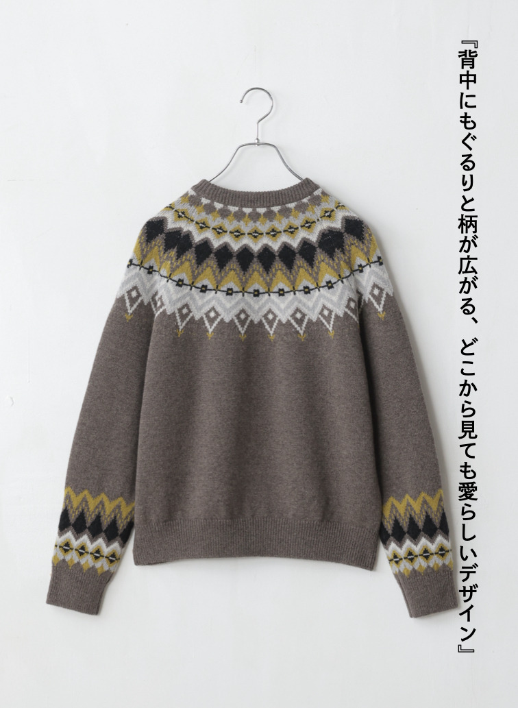 ノルディック柄クルーネック 詳細画像 Multi 7