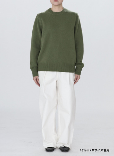 ラムズウールクルーネックニット 詳細画像 Green 11