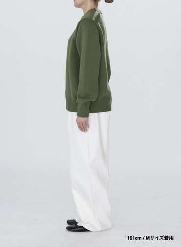 ラムズウールクルーネックニット 詳細画像 Green 12