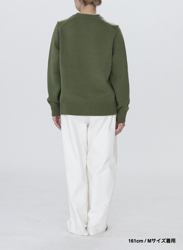ラムズウールクルーネックニット 詳細画像 Green 13