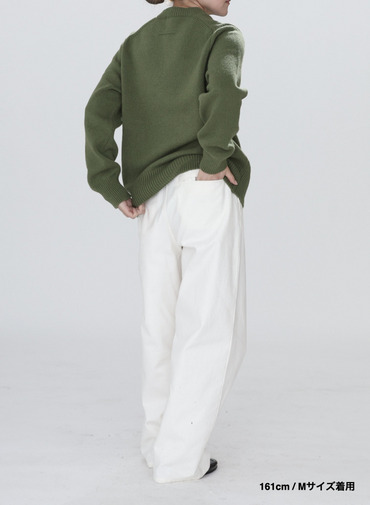 ラムズウールクルーネックニット 詳細画像 Green 15