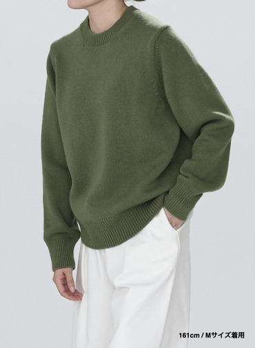 ラムズウールクルーネックニット 詳細画像 Green 16