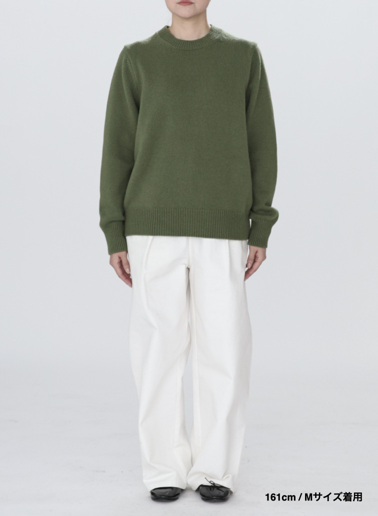 ラムズウールクルーネックニット 詳細画像 Green 11