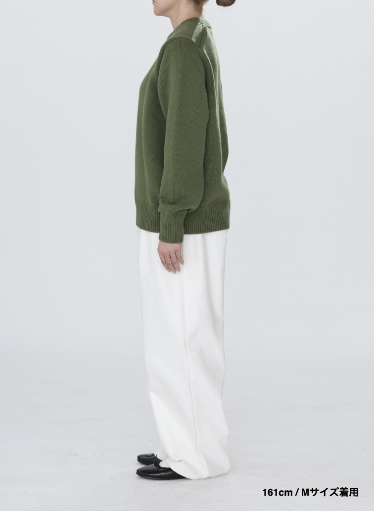 ラムズウールクルーネックニット 詳細画像 Green 12
