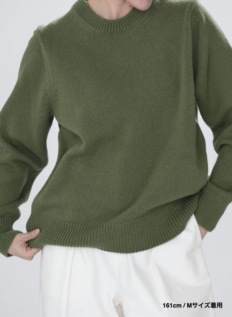 ラムズウールクルーネックニット 詳細画像 Green 17