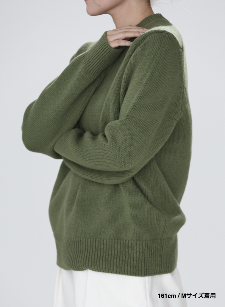 ラムズウールクルーネックニット 詳細画像 Green 18