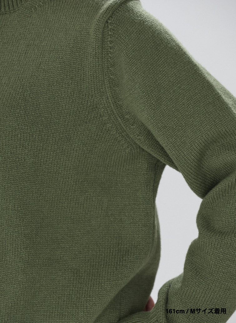 ラムズウールクルーネックニット 詳細画像 Green 20