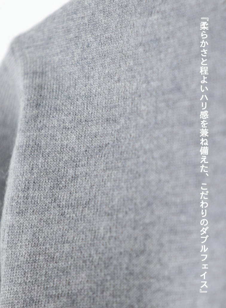 ダブルフェイススリム型クルーネック 詳細画像 Gray 8