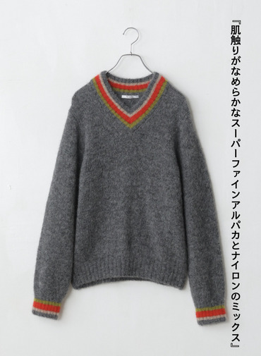【ESSENTIALS】チルデンVネックプルオーバー 詳細画像 Gray 4