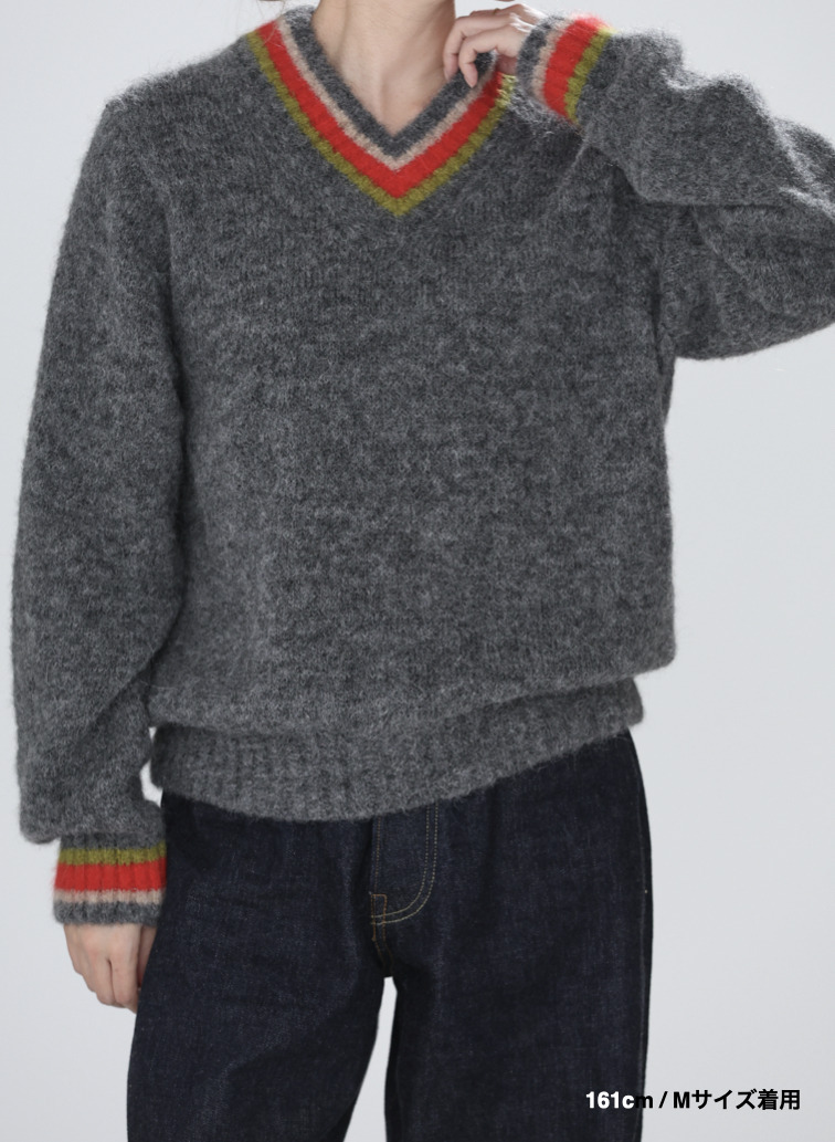 【ESSENTIALS】チルデンVネックプルオーバー 詳細画像 Gray 8