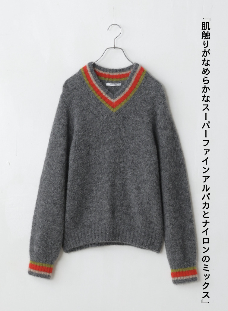 【ESSENTIALS】チルデンVネックプルオーバー 詳細画像 Gray 4