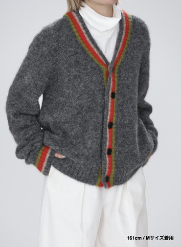 【ESSENTIALS】チルデンVネックカーディガン 詳細画像 Gray 6