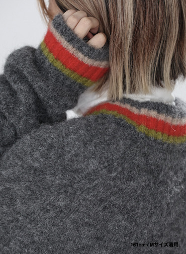 【ESSENTIALS】チルデンVネックカーディガン 詳細画像 Gray 9