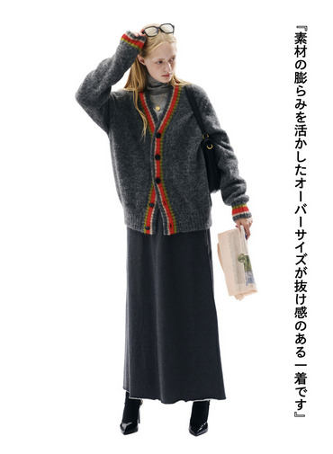 【ESSENTIALS】チルデンVネックカーディガン 詳細画像 Gray 2