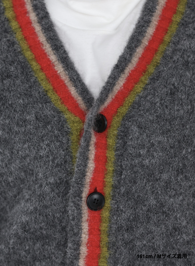 【ESSENTIALS】チルデンVネックカーディガン 詳細画像 Gray 10